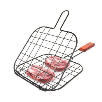 Grillező rács - fa nyéllel