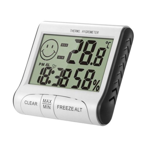 Digitális  hőmérő- páratartalom mérő, ébresztővel és komfortérzet kijelzéssel