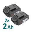 Extol Industrial 8791902 akkus fűnyíró SHARE20V, 43 cm, 2×2,0 Ah akkuval és töltővel