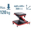 Extol Premium 2-funkciós szerelőszék és gurulós autó-aláfekvő ágy, max. 150 kg