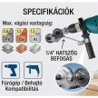 Extol lemezvágó fej adapter készlet fúrógéphez, 1/4" hatszög befogás