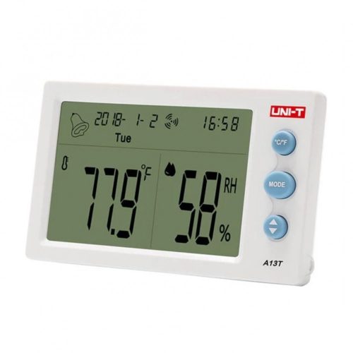  Uni-T A13T hőmérséklet és páratartalom mérő asztali