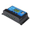 Napelemes töltésvezérlő 40A 12-24V USB aljazattal