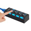 4 portos USB 3.0 HUB kapcsolóval