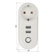 ATLO-P1U2-TUYA Wi-Fi-s okos aljzat 2db USB porttal