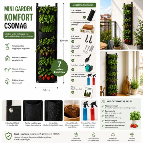 Balkon Mini Kert – Komfort Csomag