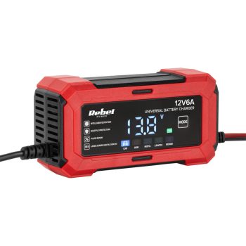   Rebel BAT1155 intelligens akkumulátortöltő 2–100 Ah (GEL/AGM/LiFePO4)