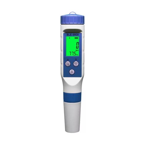 BLE-9909 5 az 1-ben pH/TDS/EC/Só/hőmérséklet mérő, bluetooth kapcsolattal