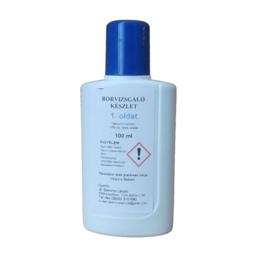 Bor-teszt 1. oldat (Nátrium-hidroxid) utántöltő 100ml