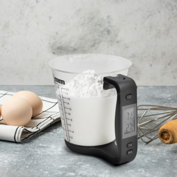 Digitális 600ml konyhai mérőkancsó hőmérővel