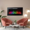 Elektromos beépíthető kandalló - hősugárzó + RGB LED 