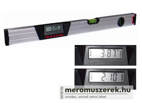 Digitális lejtésmérő és vízmérték 600 mm, libellával