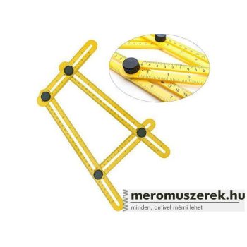   Négyoldalas állítható vonalzó, szögmásoló sablon - műanyag