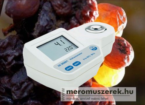 Gyümölcs cukortartalom mérő digitális refraktométer (HI96801) 0-85 Brix%