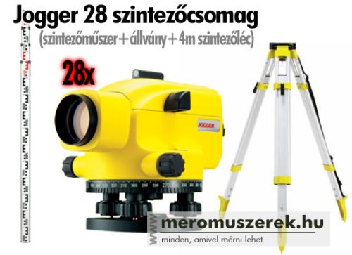Leica Jogger 28 optikai szintezőcsomag állvánnyal és szintezőléccel