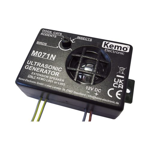 Kemo M071N ultrahangos rágcsáló- és nyestriasztó 12V DC