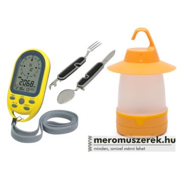 Túrázó, kempingező szett LED-es lámpával