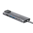 Kruger&Matz USB Hub - USB-C adapter HDMI, 2xUSB3.0, 2xUSB Type-C, RJ45 port