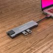 Kruger&Matz USB Hub - USB-C adapter HDMI, 2xUSB3.0, 2xUSB Type-C, RJ45 port