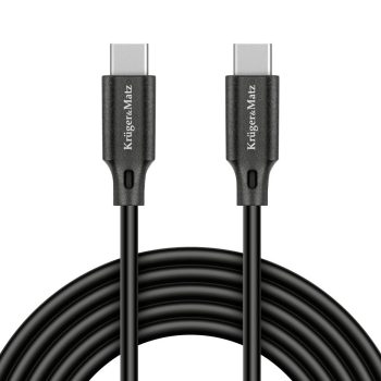 Kruger&Matz USB Type-C - USB Type-C fekete 100W 1m