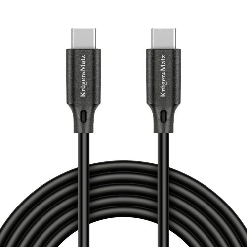 Kruger&Matz USB Type-C - USB Type-C fekete 100W 1m