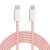 Kruger&Matz USB-C - USB-C 60W 1,5m pink kábel