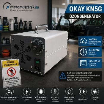 OKAY KN5G ózongenerátor 5 g/óra, 60 W, időzítővel
