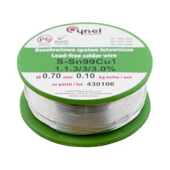 Cynel PS Sn99Cu07 0,70mm/100g-os ólommentes forrasztóón