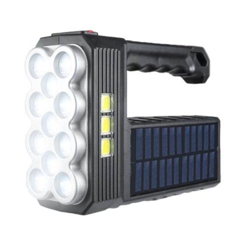 Napelemes kézi zseblámpa 11-XPE 3-COB LED 800lm 1200mAh