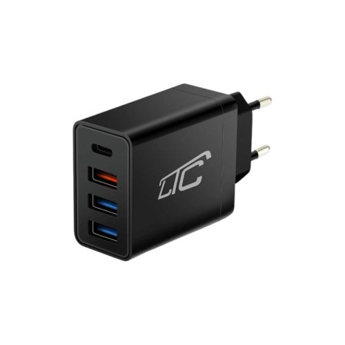 LTC LXQC20 fekete fali töltő PD 20W QC 3.0 2xUSB-A 2A