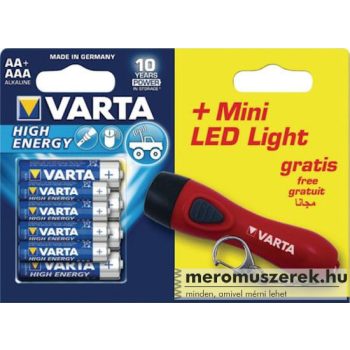   VARTA 8 db-os elemkészlet ajándék mini LED-es elemlámpával