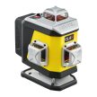 Nivel CL4R 4x360° piros 4D keresztlézer (Bluetooth, 17 mm padlóvonal, Li-ion akkuval falitartóval emelővel, kofferben)