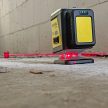 Nivel CL4R 4x360° piros 4D keresztlézer (Bluetooth, 17 mm padlóvonal, Li-ion akkuval falitartóval emelővel, kofferben)