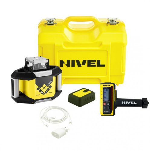 Nivel NL300R DIGITAL forgólézer RD300R mm-es digitális jelfogóval, akkuval, kofferben