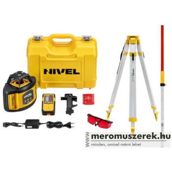   Nivel NL500 forgólézer csomag RD700 digitális érzékelővel, léccel és SJJ1 állvánnyal