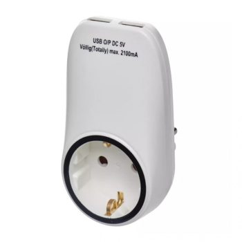 Hálózati alzat USB töltővel 2x2,1A Emos