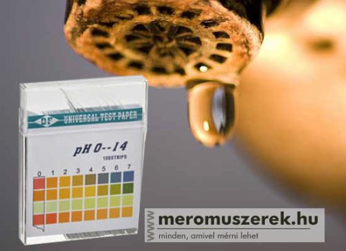 100db-os pH papír tesztcsík 0-14pH, pH mérő, 3 paraméteres lakmuszpapír