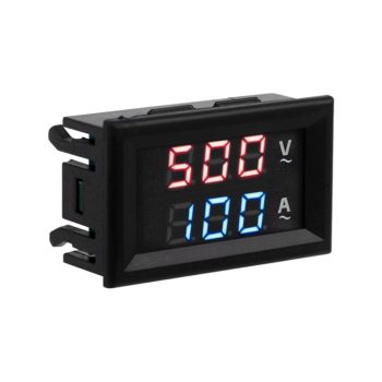   Digitális beépíthető feszültség áramerősség mérő AC 100A/500V