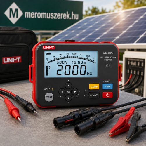 UNI-T UT503PV napelemes szigetelési ellenállás mérő, 1000 V, Bluetooth kapcsolattal