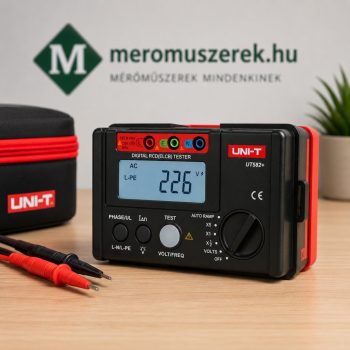  UNI-T UT582+ digitális RCD és Fi-relé tesztelő műszer leoldási idő és áram méréssel