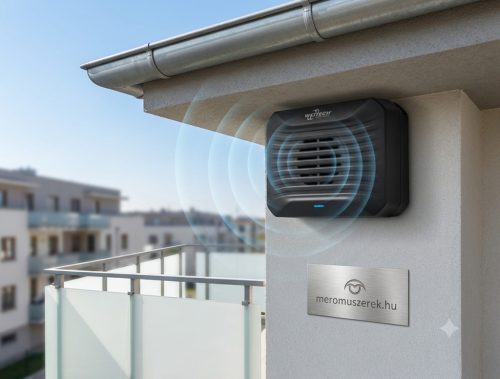 Weitech WK0020 ultrahangos galamb- és madárriasztó, állítható hangerővel, elemes kültéri riasztó, 20-40 m²