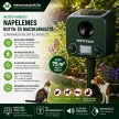 Weitech WK0053 napelemes ultrahangos kutya- és macskariasztó, 75 m²