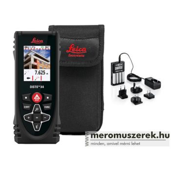   Leica Disto X4 lézeres távolságmérő + professzionális akkumulátor csomag