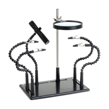   ZD-11P-1 paneltartó nagyítóval és krokodilcsipeszekkel, világítással