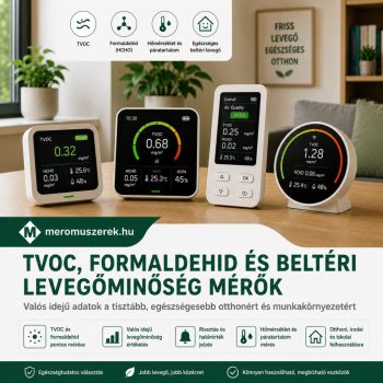 TVOC, formaldehid és beltéri levegőminőség mérők